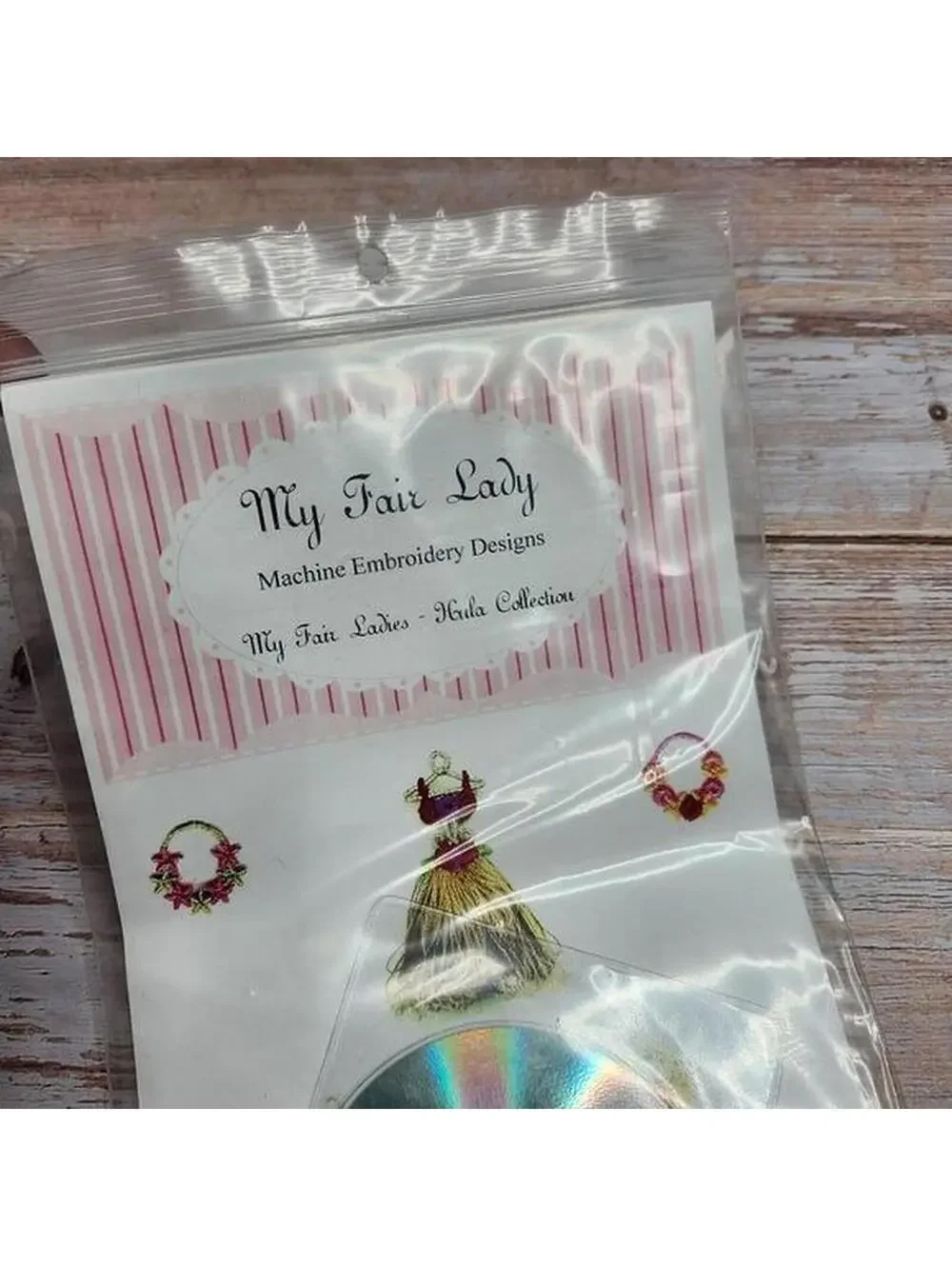 My Fair Ladies Hula Collection Machine Embroidery Design CD 4x4 Hoop